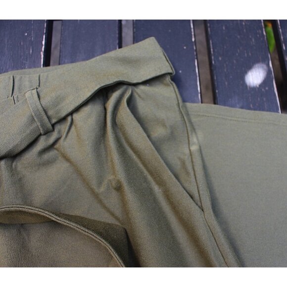 New w/Tags - Eileen Fisher Stretch Crepe Wide Leg Cropped Pants, Olive, XL - Picture 10 of 11